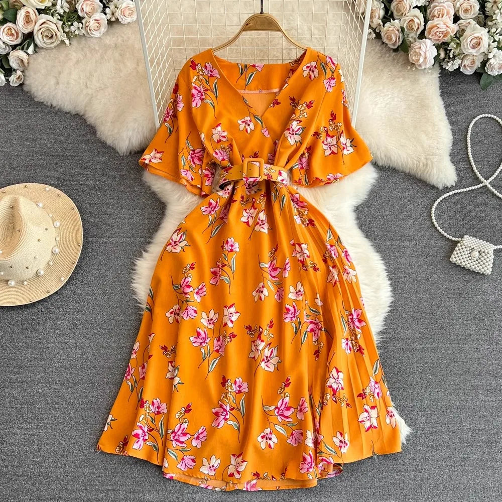 bright orange summer dress Summer OOTD: Bright Orange Maxi Dress