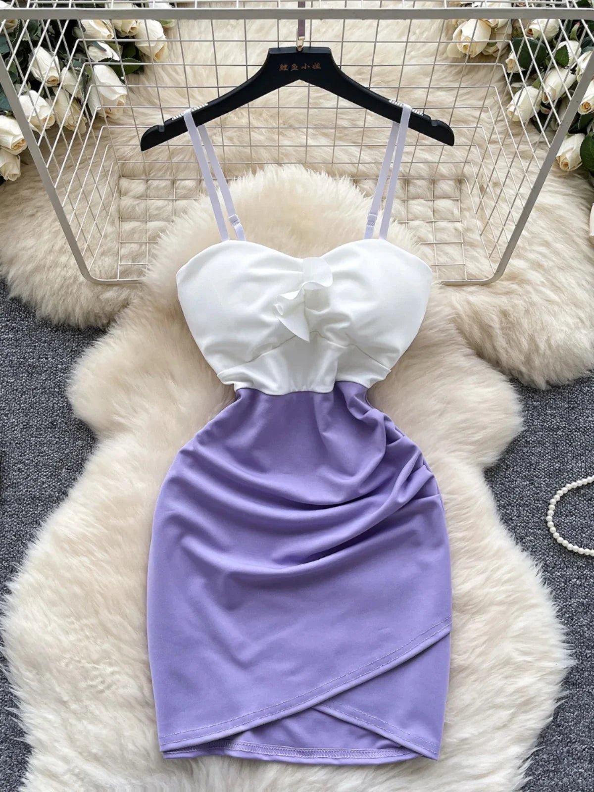 purple two tone dress open lace back dress Dramatic Two-Tone Purple Sequin Prom Dress