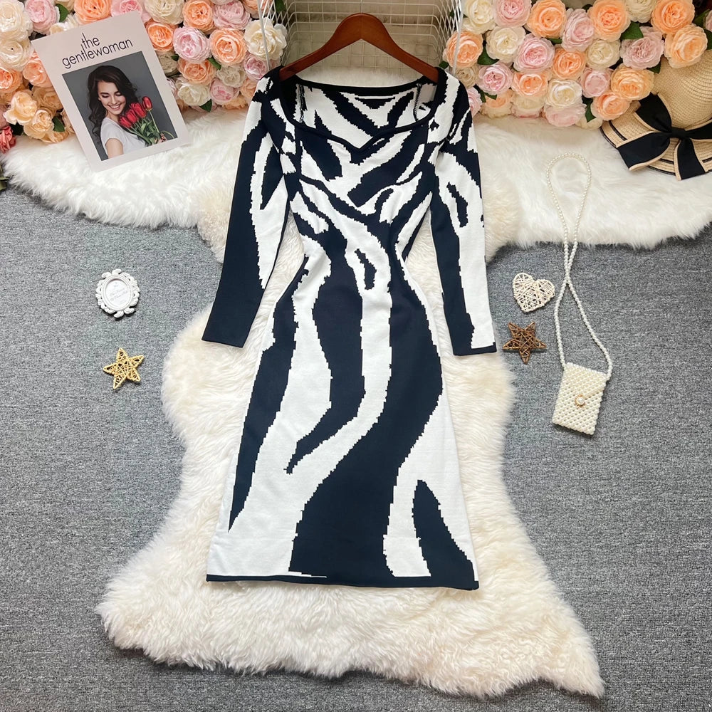blue dress for baby girl Brown Zebra Print Infinite Journey Maxi Dress