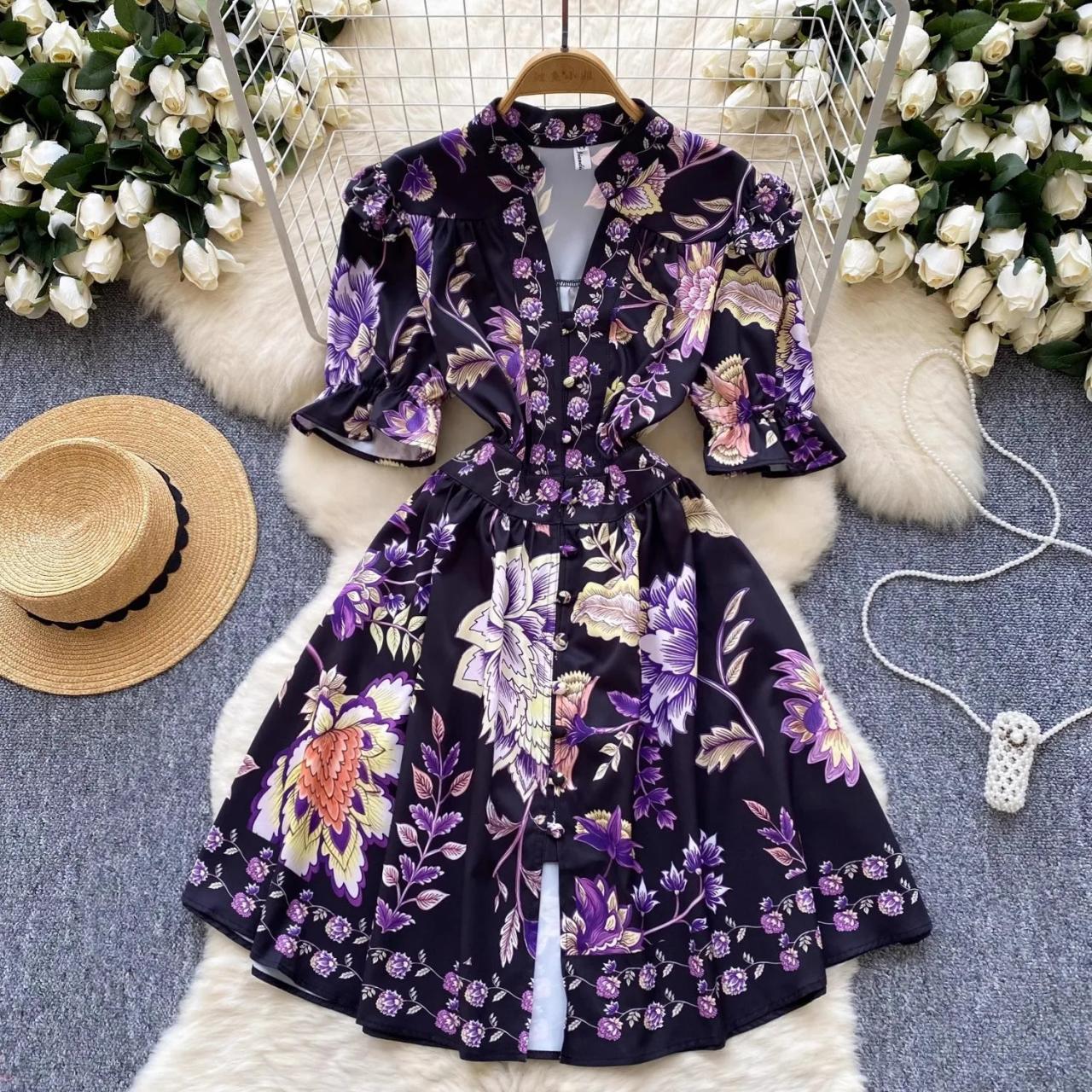 knee length a line summer dresses Knee Length Yellow Long Sundress Cute Knee-Length Spaghetti Straps Smocking  Floral A-line Summer