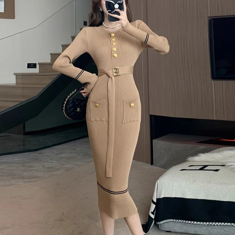 belted knitted dress Buy Sosandar Brown Belted Knit Dress from Next USA