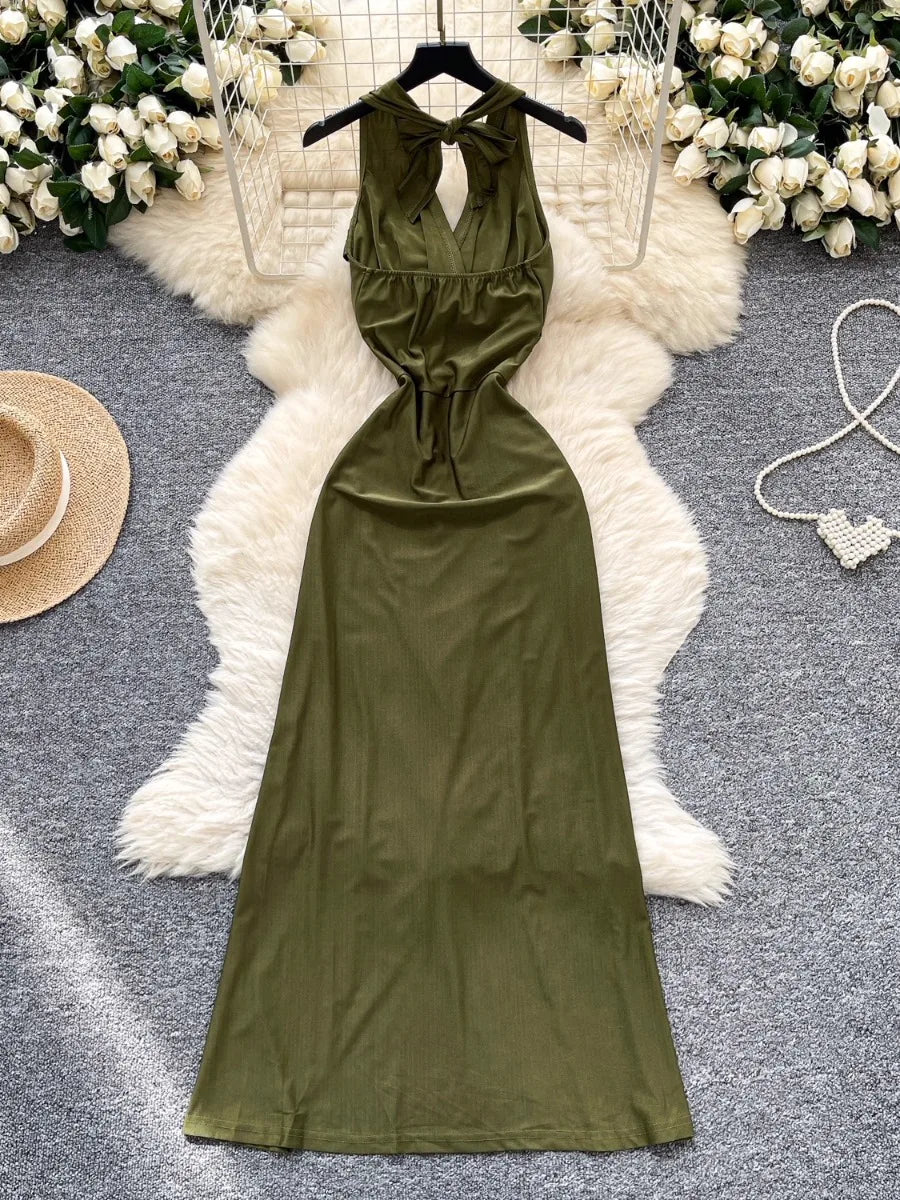 olive green wrap maxi dress Ali