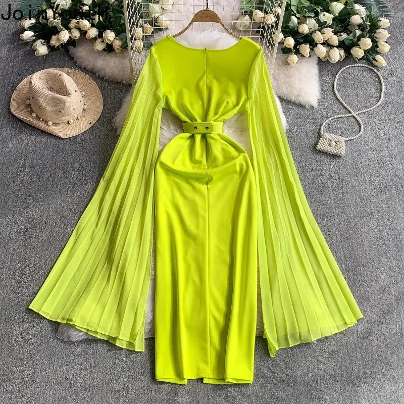 slim fit dress slacks Lime Green Chainmail Mini Dress